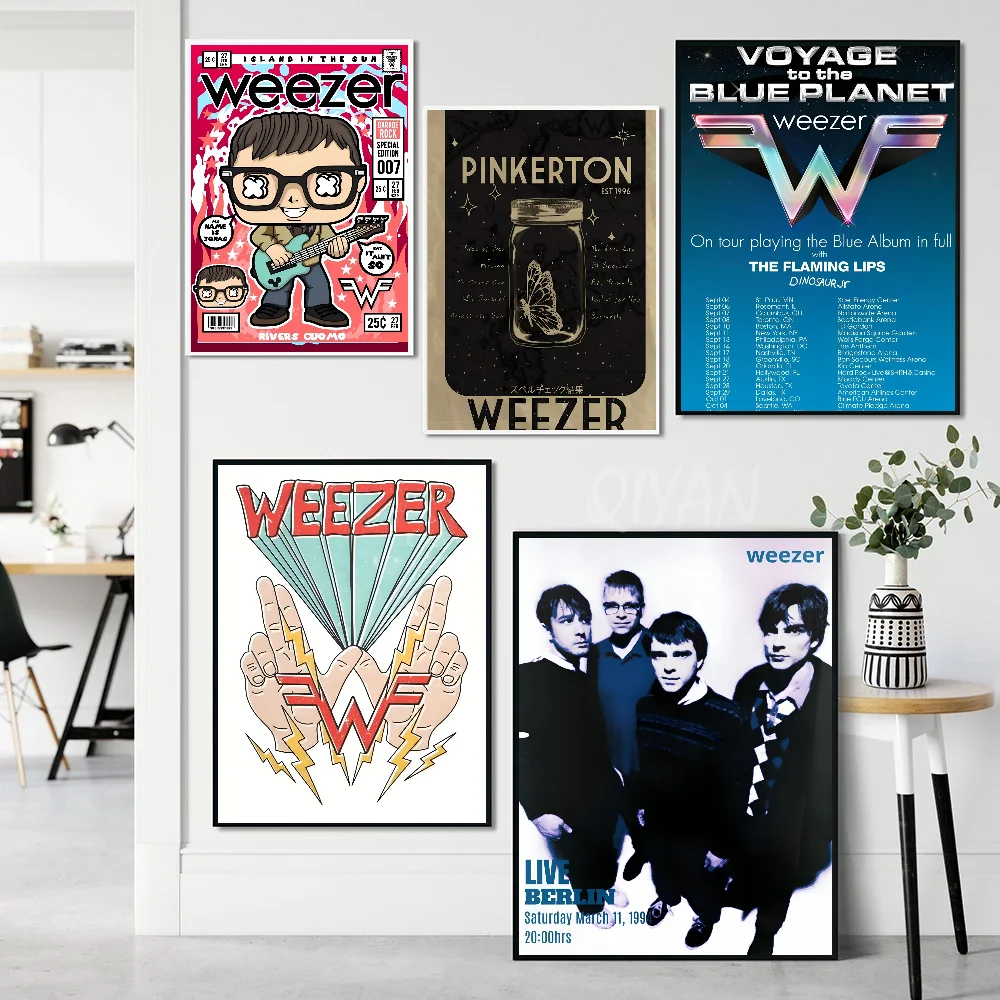 Фото Певец Weezer плакат с бумажным принтом для дома, спальни, входа, бара, кафе, художественная живопись, украшение №4