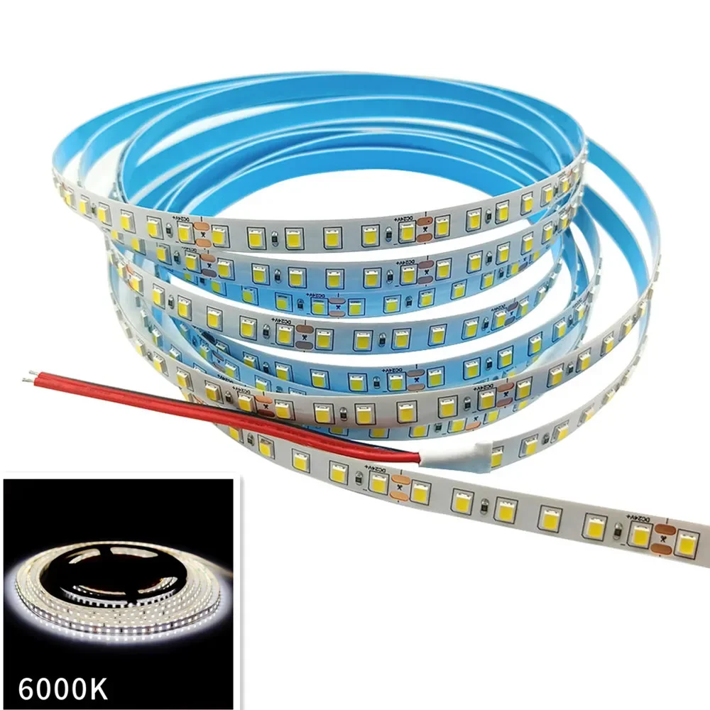 Фото 5M 600LEDs Светодиодная лента 2835 DC12V 24V 120LEDs/M Домашний Холодный Белый Теплый Белый Натуральный Белый Гибкая и Режущая Мягкая Лампа Бар №4