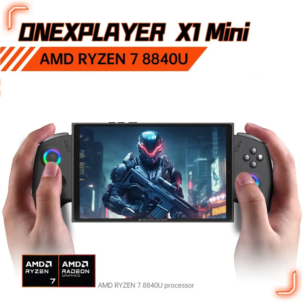 Фото OneXPlayer X1mini 8,8-дюймовый ноутбук AMD 8840u Oculink для видеоигр, портативная игровая консоль, ПК, ноутбук, доставка №2