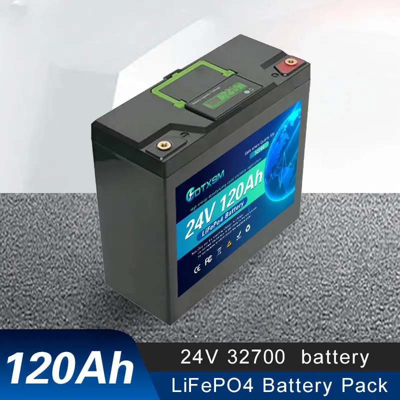 LiFePO4 Последнее обновление 24 В 32700 Аккумулятор 120 Ач Встроенный литий-железо-фосфат BMS для тележки для гольфа на колесах Солнечное хранилище Открытый кемпинг