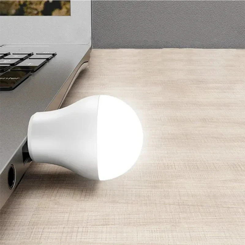 Фото USB-штепсельная вилка, компьютер, мобильный телефон, зарядка, USB мини-лампа для чтения, светодиодная защита для глаз, устройство для чтения, маленькая круглая искусственная ночь №4