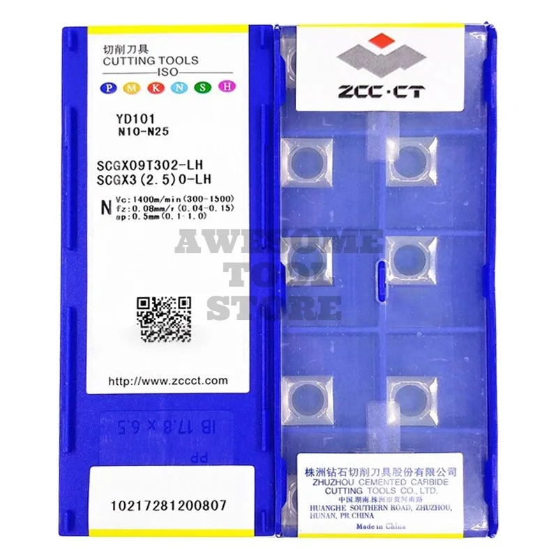 Оригинальная твердосплавная пластина ZCCCT SCGX09T302-LH SCGX09T304-LH SCGX09T308-LH YD101 для режущих инструментов