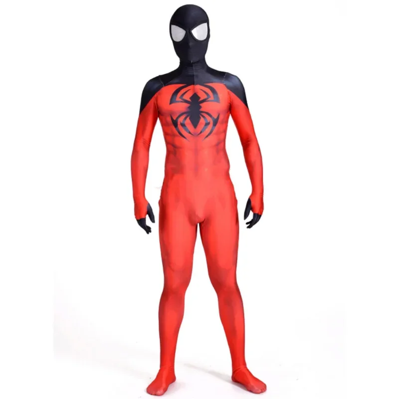 Взрослый костюм Scarlet Kaine Spider, костюм супергероя на Хэллоуин, костюм зентай, игровой костюм для мужчин и мальчиков, мужской боди, вечерние комбинезон #   1 #   В.