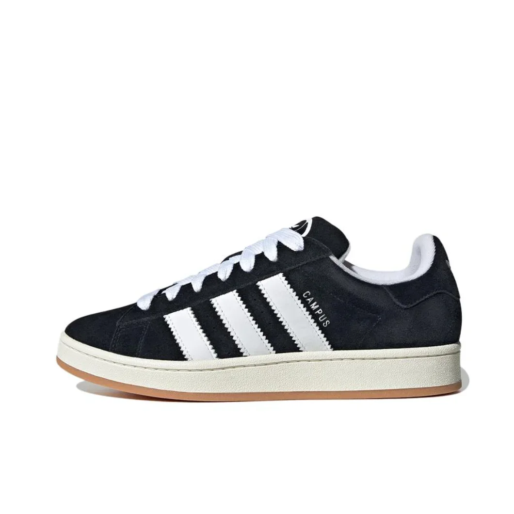 Мужские и женские низкие бордшорты Adidas кампус 00s износостойкие Нескользящие повседневные туфли черного и белого цвета