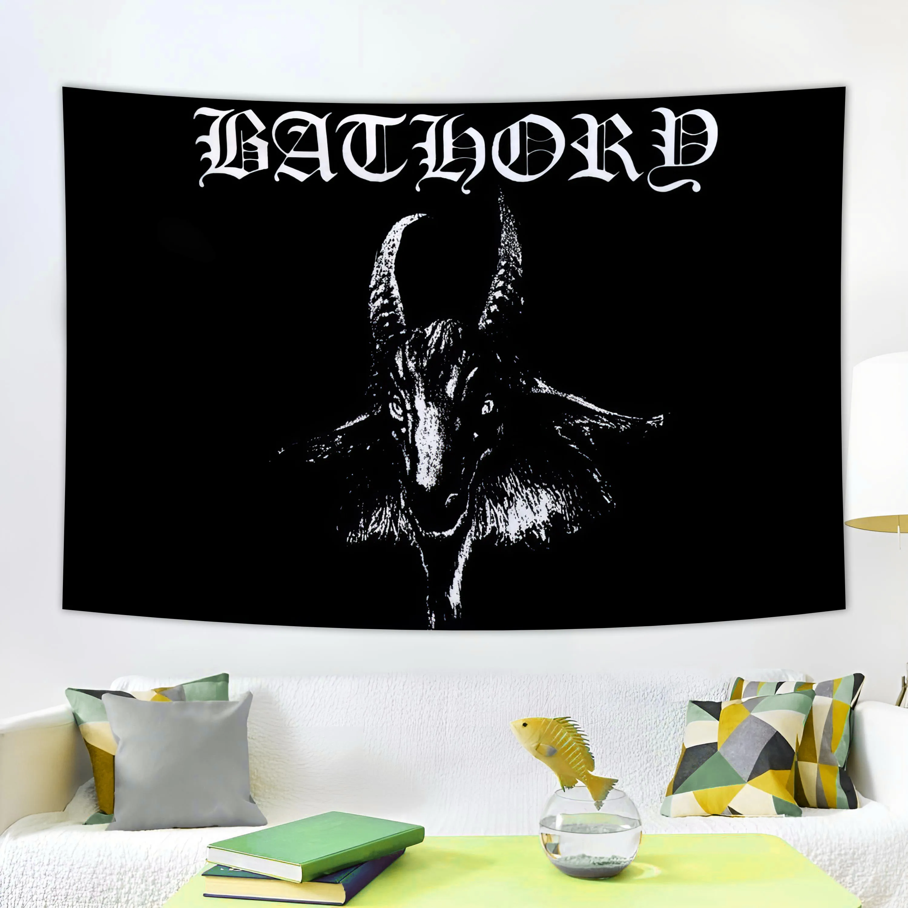 QdDeco, 90x150 см, сатана, черный, фотоальбом, музыкальный баннер, декоративный баннер, гобелен, 3x5 футов