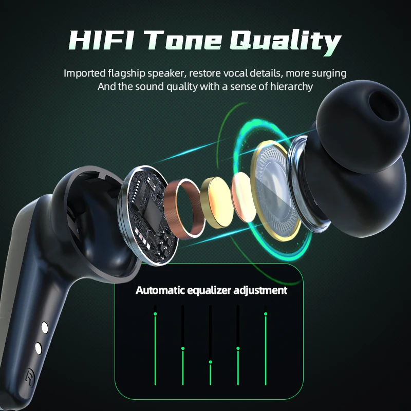 Фото Игровые Bluetooth-наушники G11 с микрофоном и зарядным футляром №5