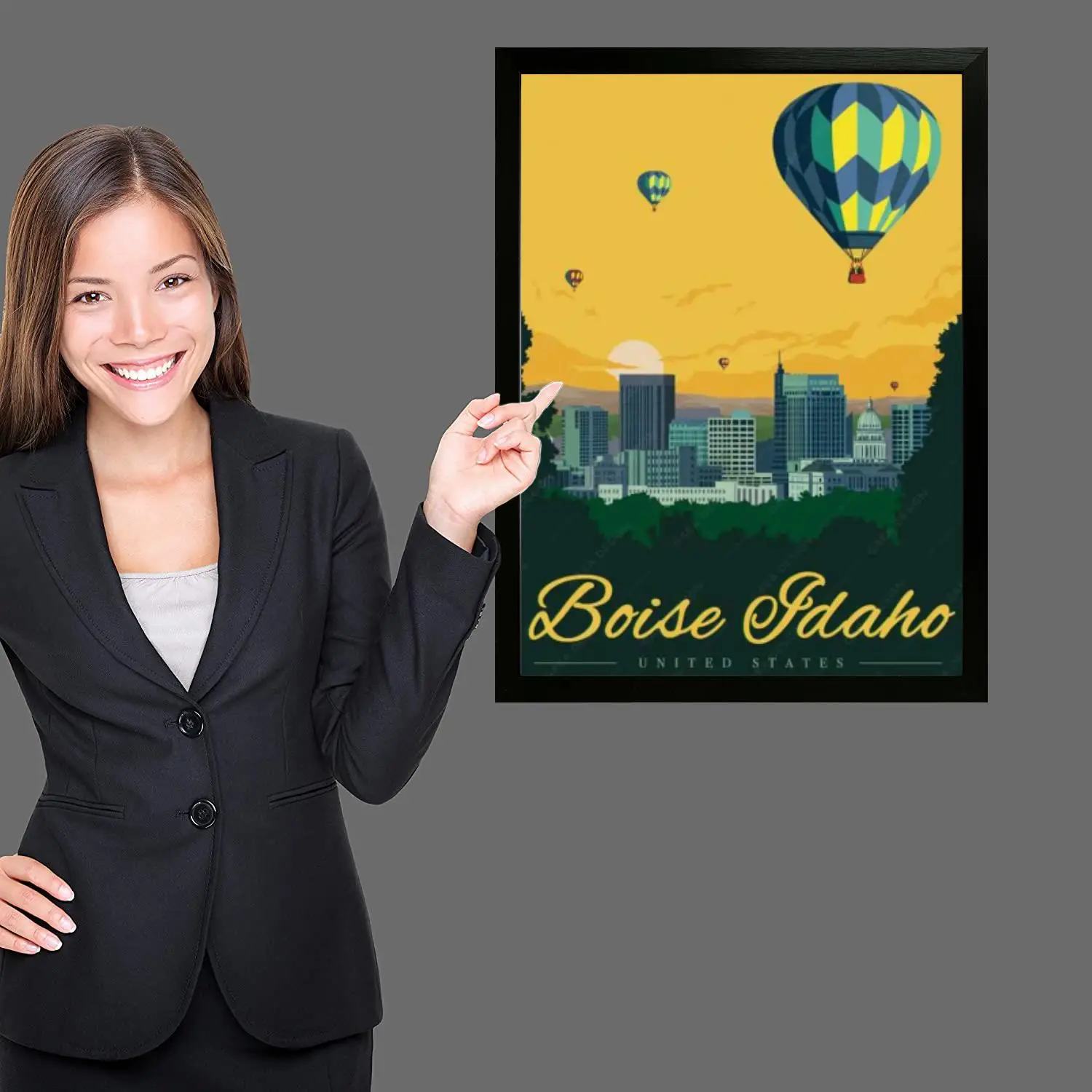 Фото Boise idaho State Canvas Art Poster и настенное искусство, картина с принтом, современный семейный декор для спальни, постеры, декоративная живопись №4