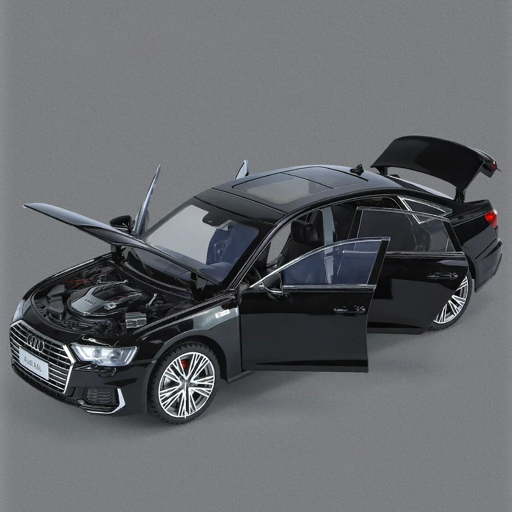 Модель автомобиля из лимузинового сплава A6, игрушечный автомобиль 1:18, литье под давлением, металлическое литье, звук и свет, игрушечный автомобиль с откатом, автомобиль