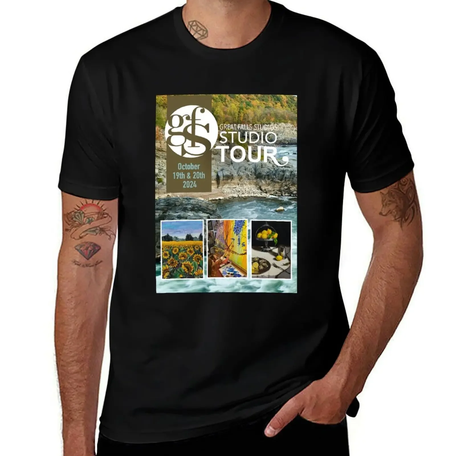 GFS Studio Tour 2024, обложка Memorabilia Brochure от JG, футболка с аниме, летние топы, одежда больших размеров, черные футболки для мужчин