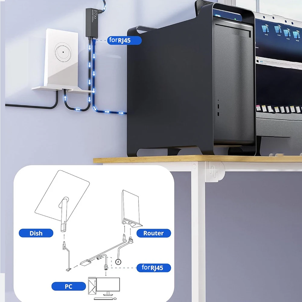 Фото Ethernet-адаптер 100 см для Starlink V2 Ethernet-адаптер, совместимый с приводом Starlink для Gen2 для улучшенной сети №3