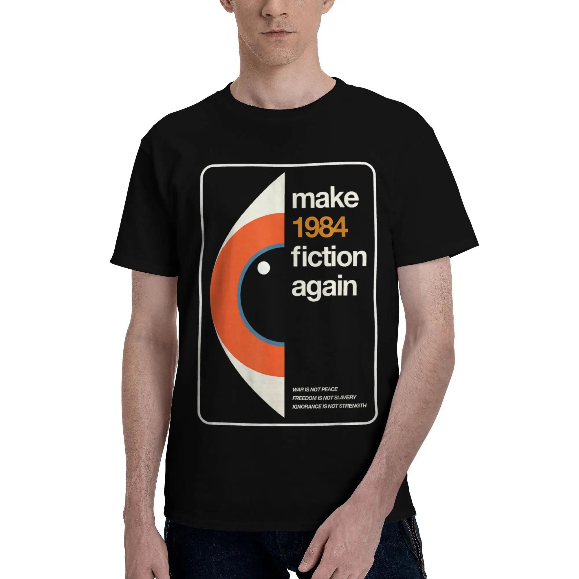 Винтажная футболка Make 1984, хлопковые футболки с надписью Freedom 1984 года, футболка Джорджа Оруэлла для мужчин, летние футболки с короткими рукавами
