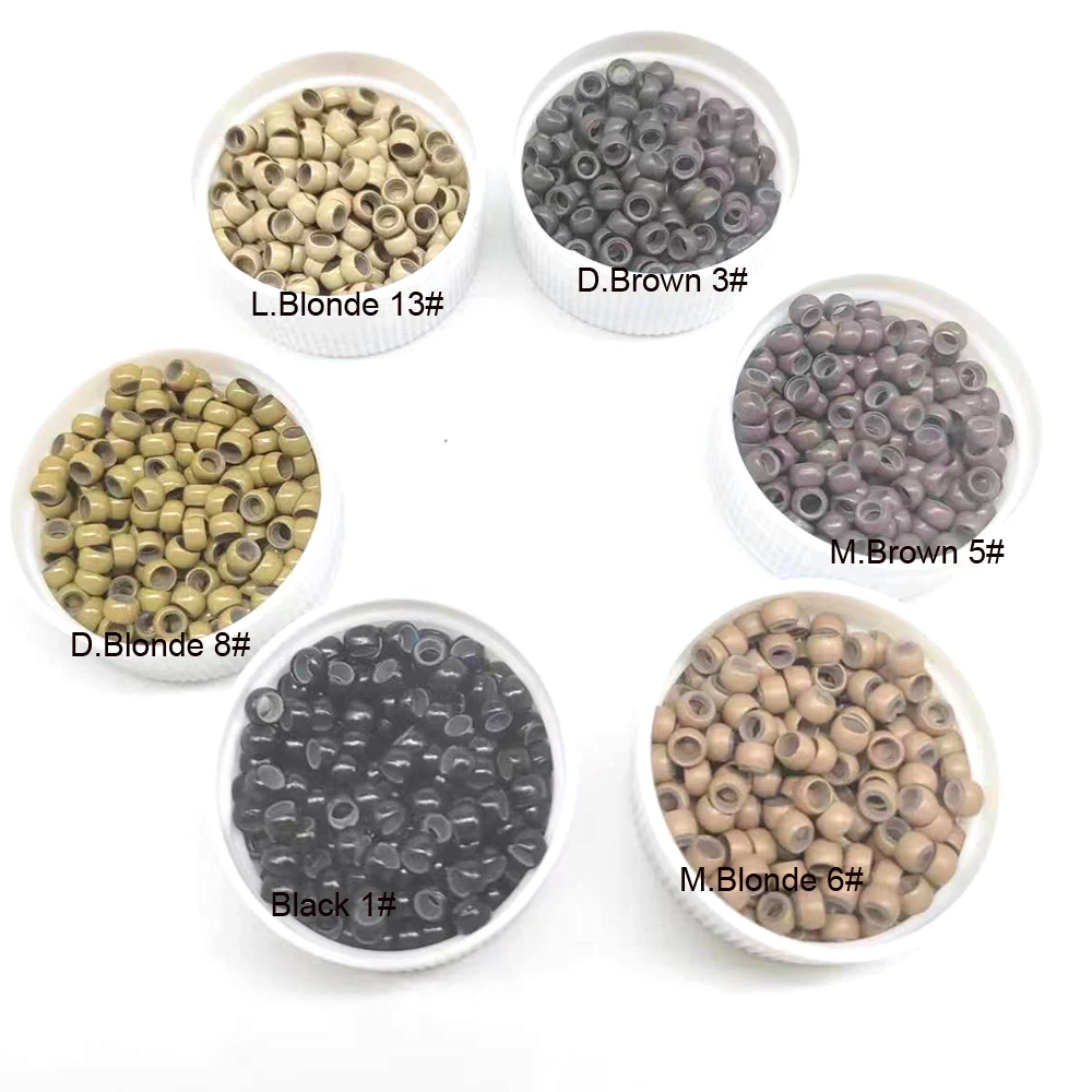 1000 шт. Nano Micro Ring с силиконовыми нано-кольцами для волос 4,0 мм Nano Micro Beads Micro Hair Ring Мини-человеческие волосы для нано-колец