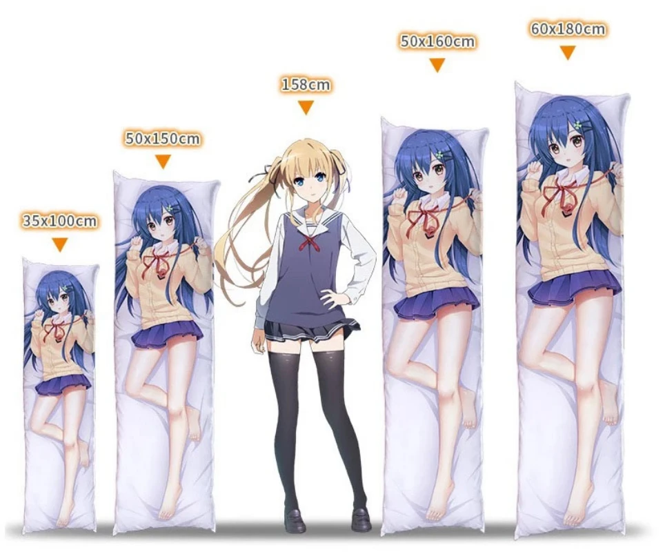 Фото Наволочка Dakimakura Anime Kaho Komiya, двусторонняя наволочка в натуральную величину, украшение на Хэллоуин и Рождество №5