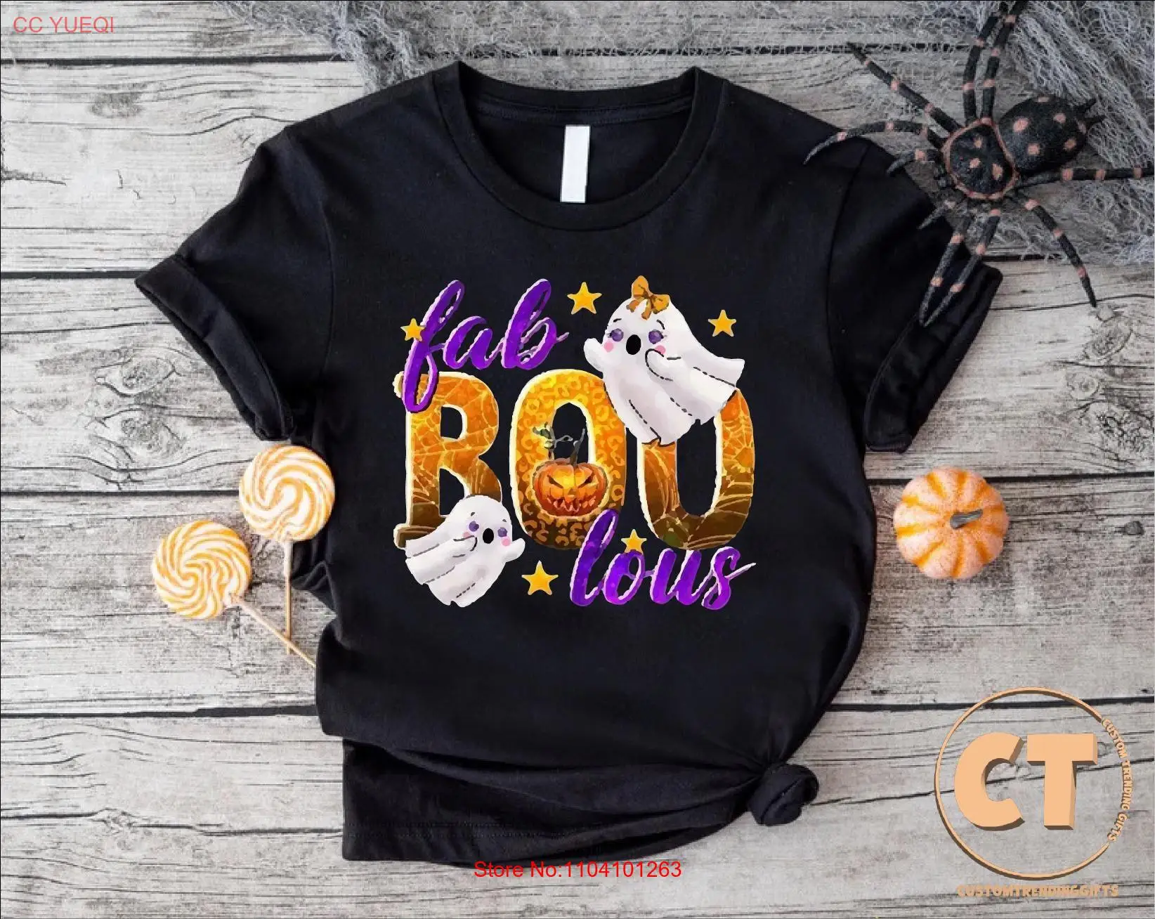 Футболка Boo на Хэллоуин Faboolous Spooky GhosT Тыква Сезон Сказочный костюм GifT с длинными или короткими рукавами