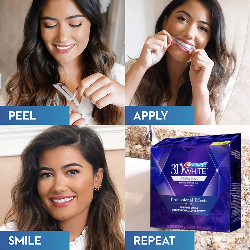 Фото Crest 3D Whitestrops Luxe Professional Effects Гигиена полости рта Уход за зубами Инструмент для отбеливания зубов Полоски для отбеливания зубов 5/7/10/14/20 Лечение №5
