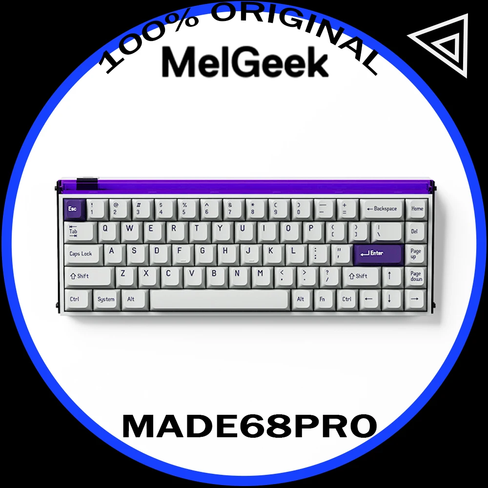 Melgeek MADE68 PRO клавиатура с магнитным переключателем, геймерская клавиатура для киберспорта, проводная Niestandardowa RGB клавиатура с возможностью горячей замены для Mac/Win, компьютерный подарок