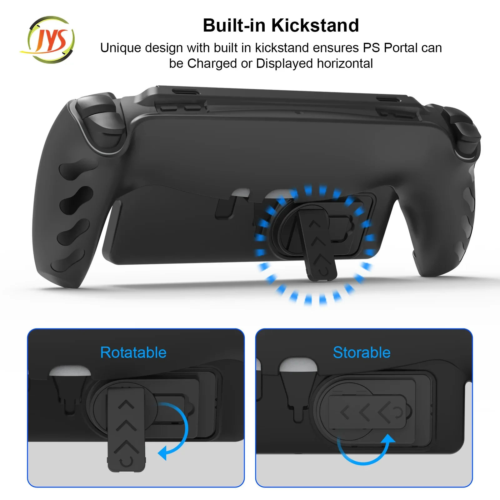 Защитный чехол с подставкой, нескользящий силиконовый чехол для PlayStation Portal PS5, противоударный защитный чехол для беспроводного контроллера
