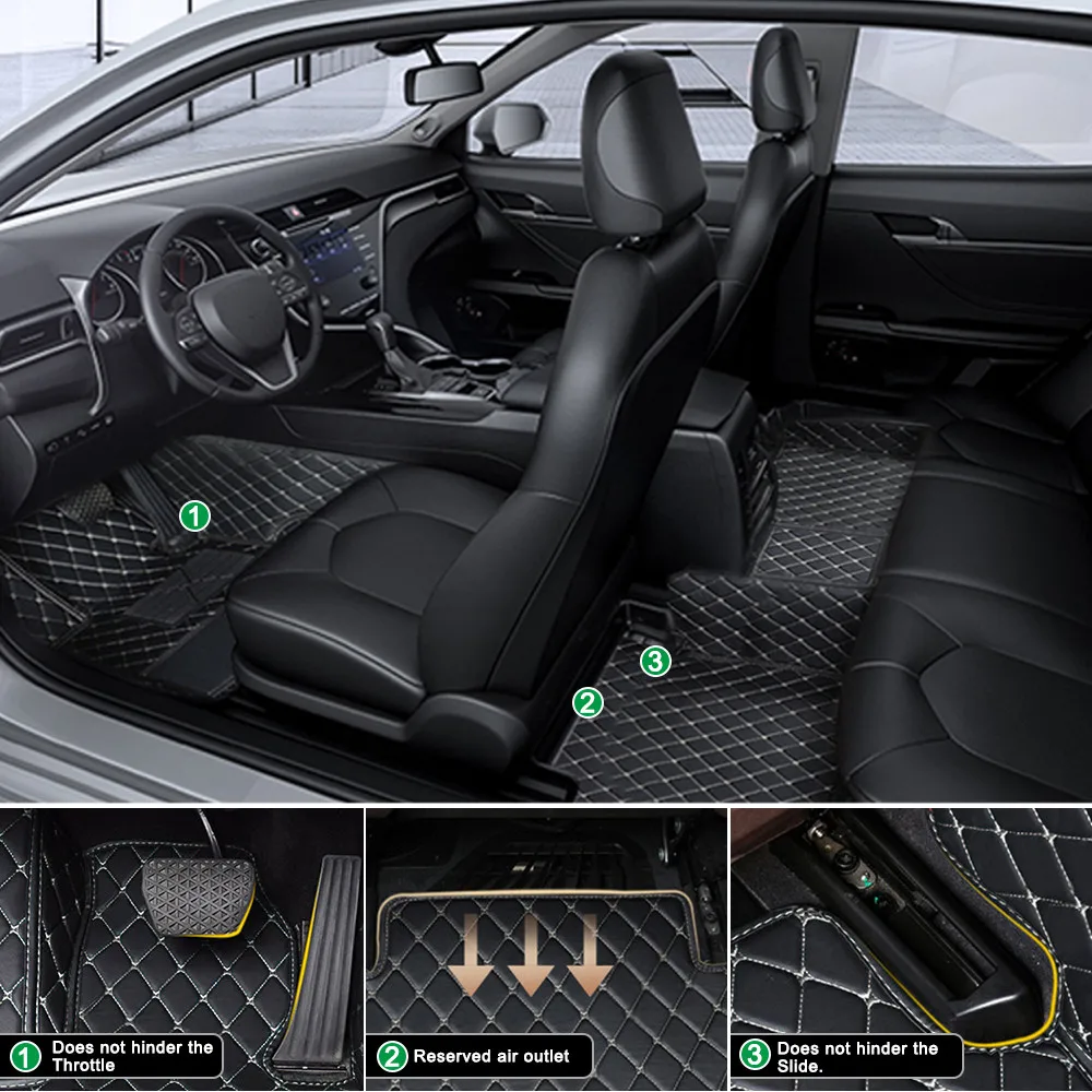 Фото Изготовленные на заказ автомобильные коврики TPE для Toyota Corolla 2007 2008 2009 2010 2011 2012 2013, водонепроницаемый автомобильный коврик для багажника, внутренний ковер №3