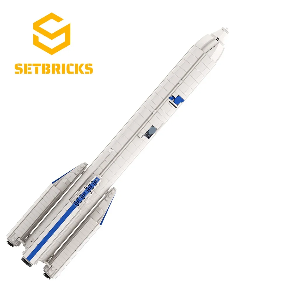 MOC Space Arianespace Arianeal 6 (1:110 Сатурн V Масштаб) Ракета Строительные блоки Набор исследований по космосу Автомобиль Кирпичи Игрушки Подарок