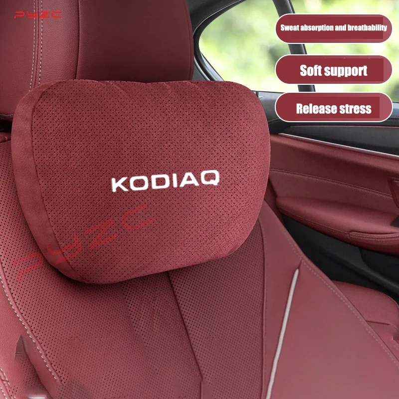 Фото Для Skoda Octavia Rapid Superb Kodiaq Scala Karoq автомобильный подголовник поддержка шеи сиденье мягкая подушка для шеи дышащие автоаксессуары №2
