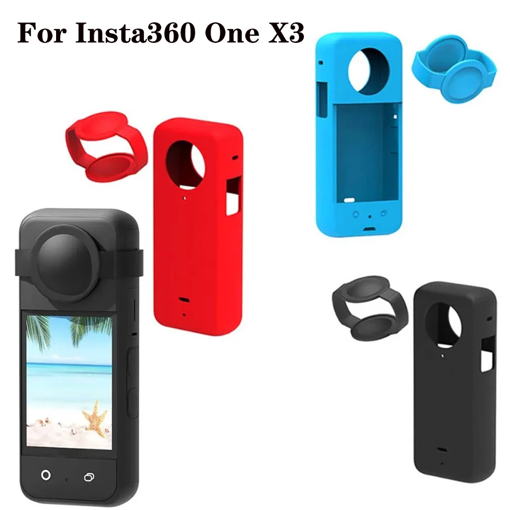 Силиконовая крышка для Insta360 One X3, защитная крышка для камеры панорамного действия, крышка для Insta 360 X3, детали от царапин