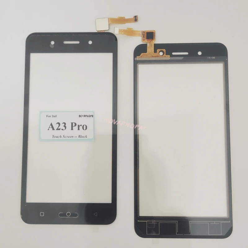 Протестированный черный датчик для Itel A23 Pro, сенсорный экран, дигитайзер, переднее стекло, объектив, сменный экран
