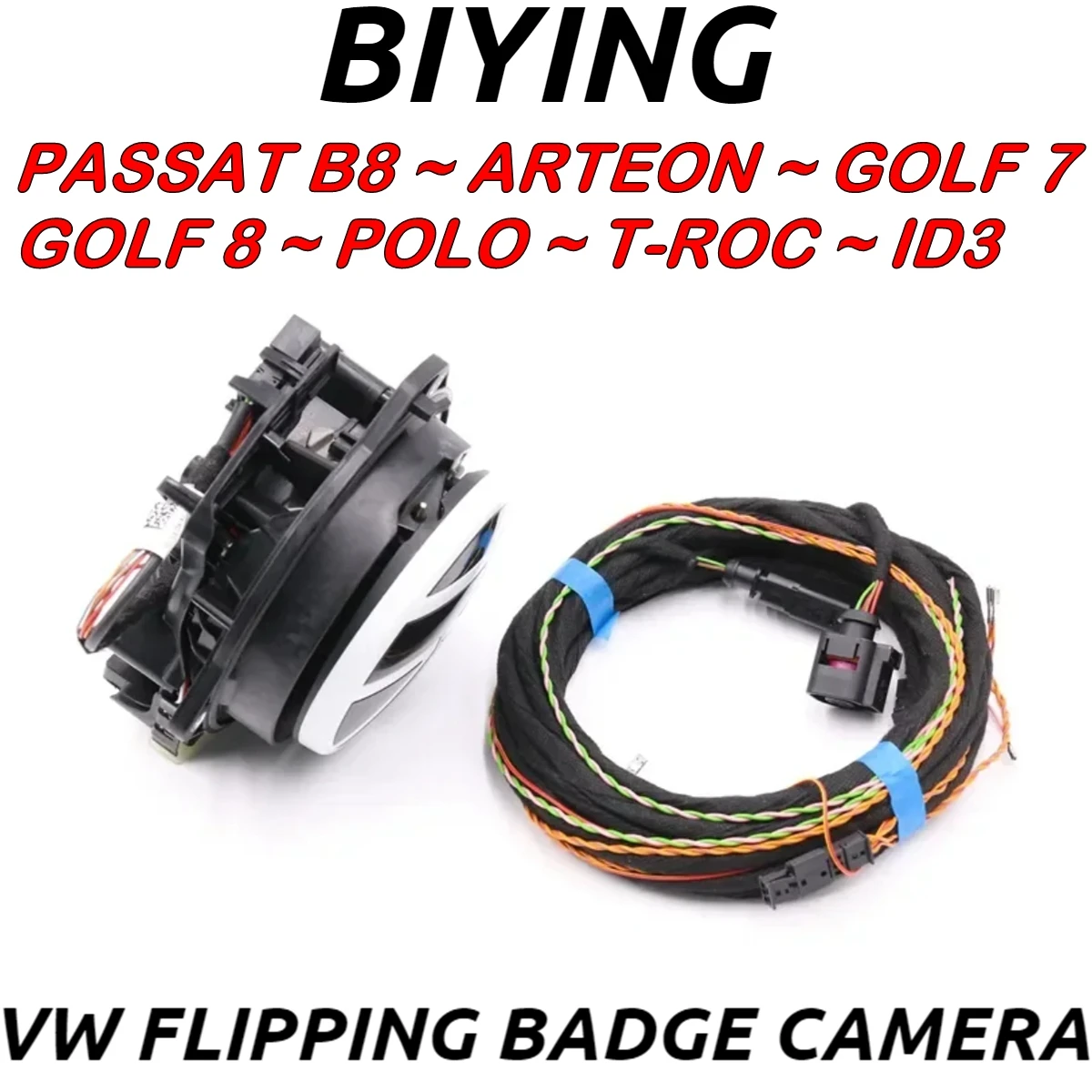Для VW Passat B8 8,5 ARTEON GOLF 7 MK8 POLO 6C AW T-ROC ID3, переворачивающийся значок, эмблема заднего вида, камера заднего вида