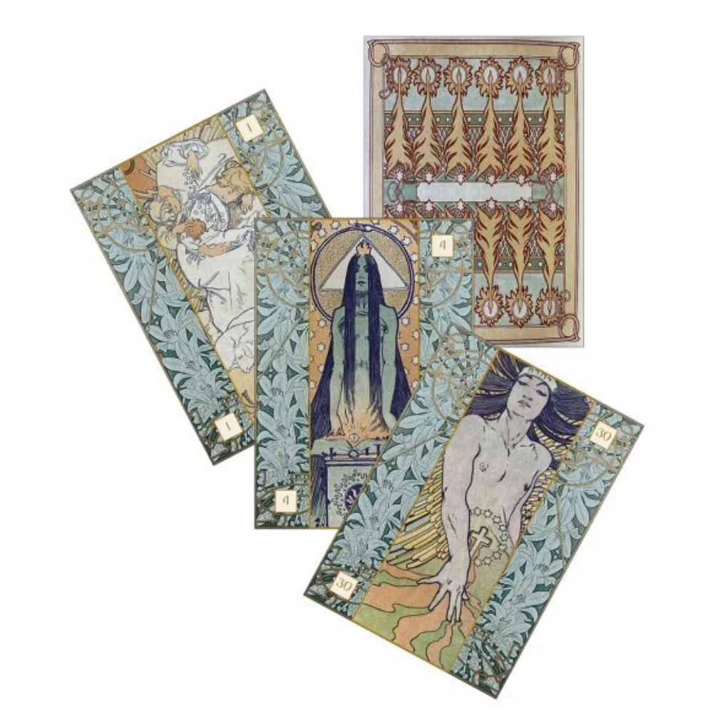 o wymiarach 10,4*7,3 cm Alfons Maria Mucha Oracle Cards 36 sztuk kart z oryginalnej dzieł sztuki Ruch Nouveau (art.: 3920c9017008b) - 3920c9017008b