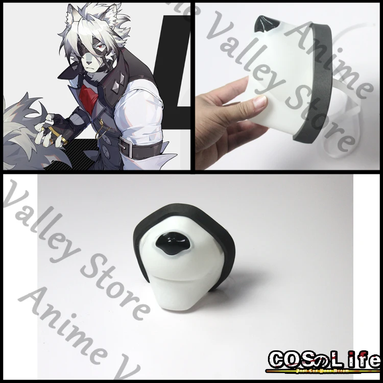 Аниме Zenless Zone Zero Von Lycaon Wolf Косплей Маска волка в носу Опора Мультяшные маски для лица Реквизит Аксессуары для собственности Подарок
