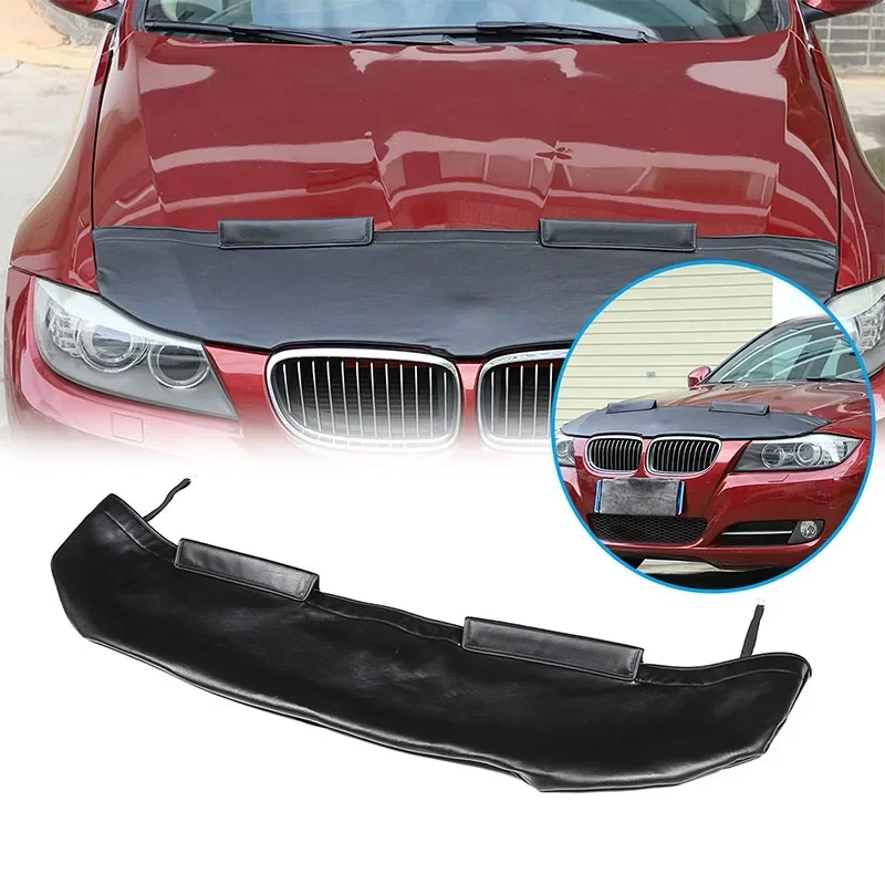 Для BMW 3 серии E90 2005-2013 автомобильный капот песок и каменный дефлектор защитный чехол кожаные аксессуары для внешней модификации