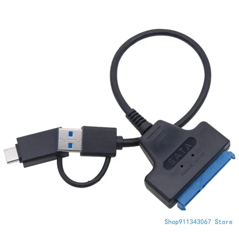 Соединительный кабель USB A + C для жесткого диска 2,5 дюйма, быстрая скорость 450 м/с, простой конвертер внешнего жесткого