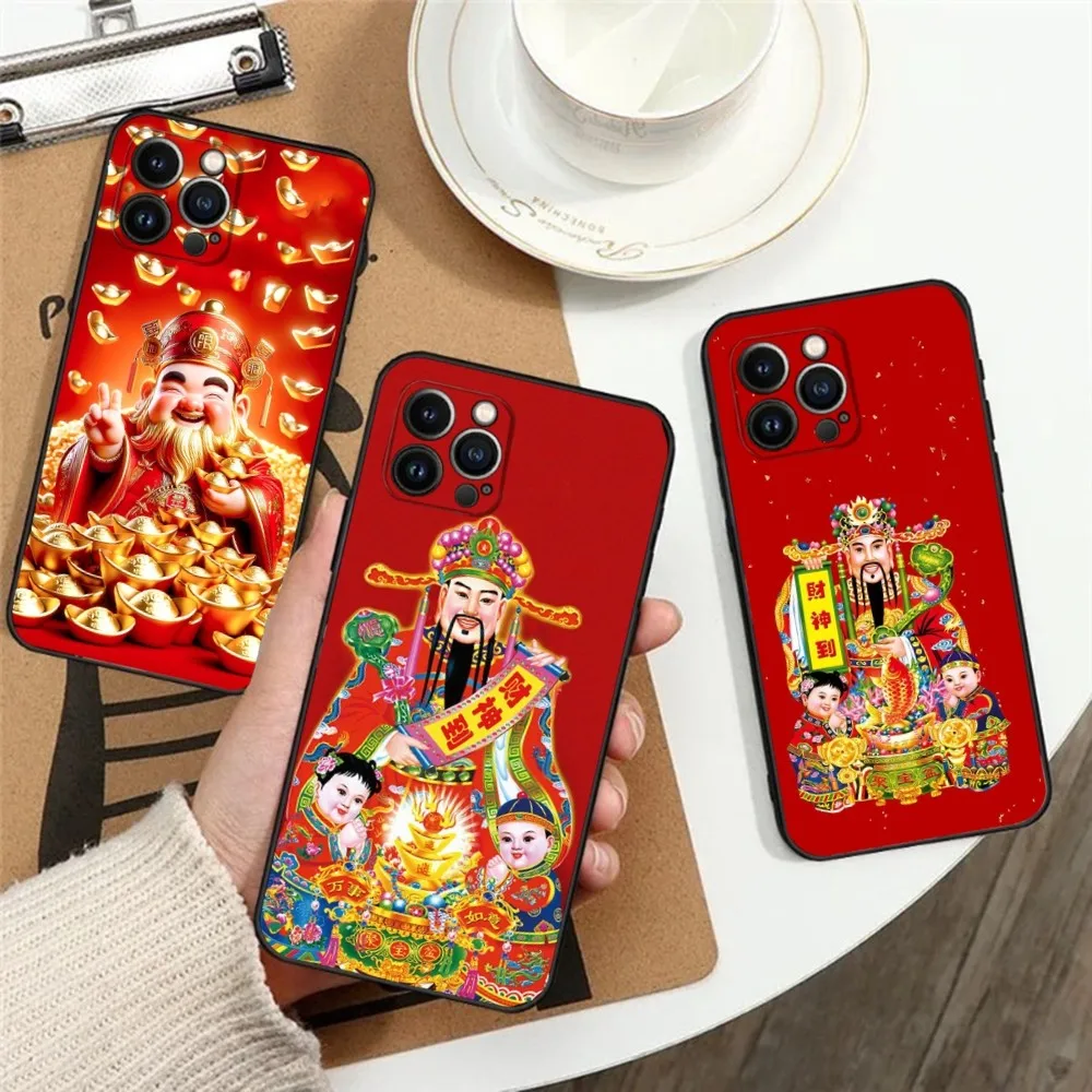 Чехол для телефона 2024 с изображением бога богатства денег для Apple iPhone 15,14,13,12,11,XS,XR,X,8,7,Pro,Max,Plus, черный силиконовый мини-Чехол