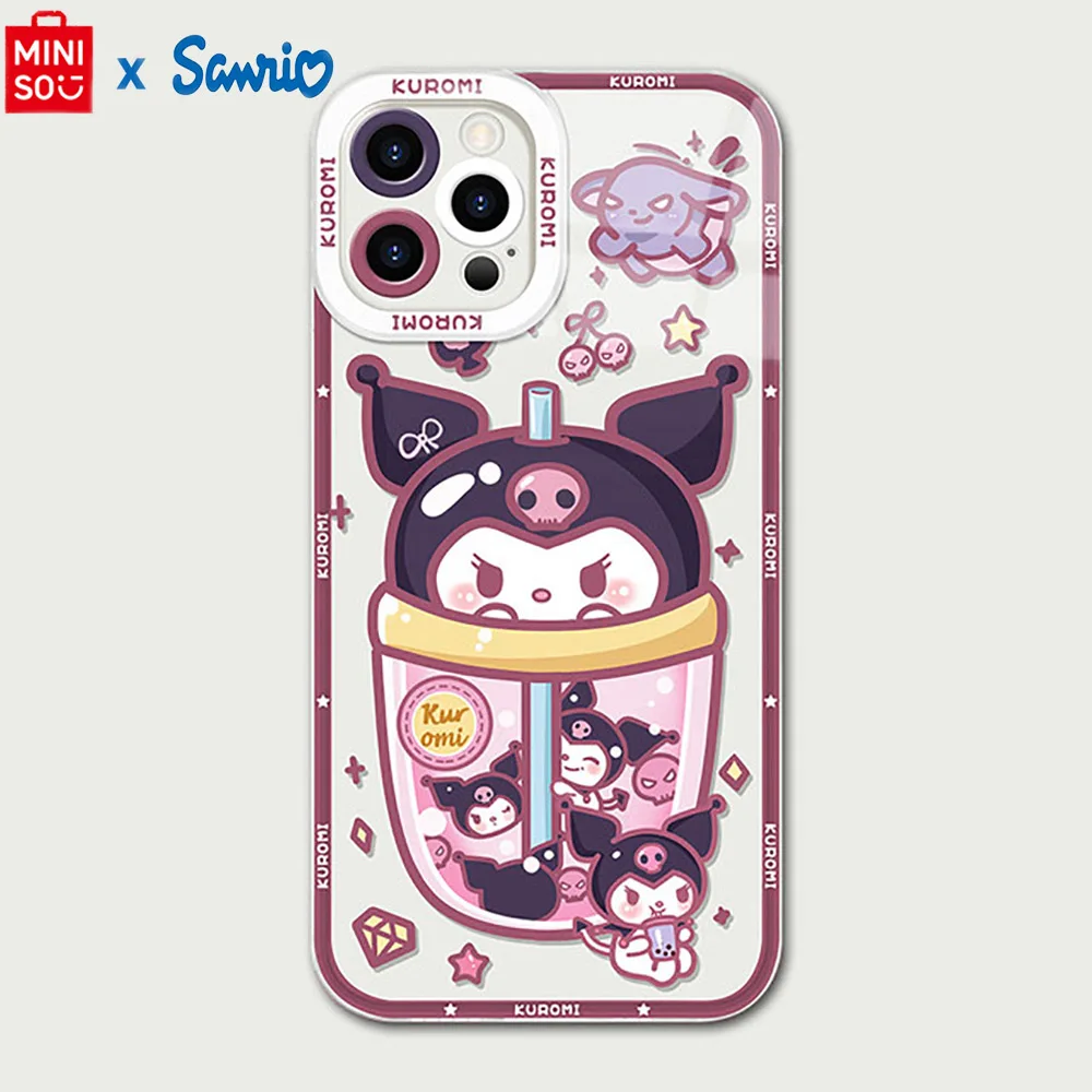 Miniso X Sanrio Kuromi Cartoon Phone Case For Samsung Galaxy S24 S23 S22 S21 S20 Plus FE Ultra Cases