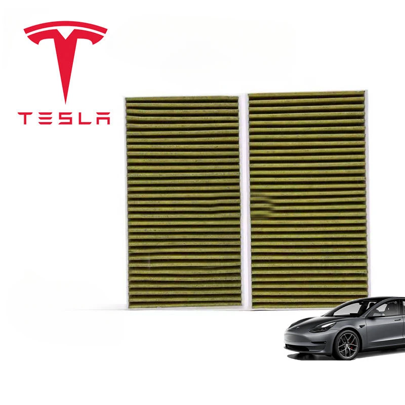 2 упаковки для Tesla model3 фильтрующий элемент кондиционера МОДЕЛЬ Y, отсек для автомобильного воздушного фильтра, отсек для холодного воздуха, активированный уголь