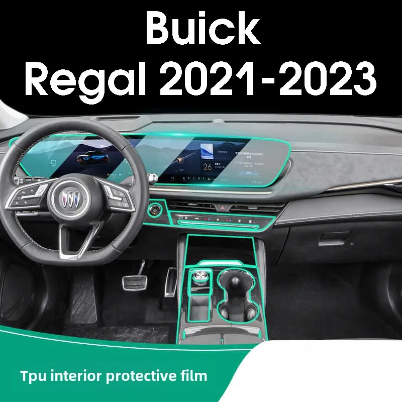 Для Buick Regal 2021 2022 2023, внутренняя пленка для автомобиля, приборная панель, фортепиано, центральная консоль переключения передач, прозрачная пленка из ТПУ с защитой от царапин