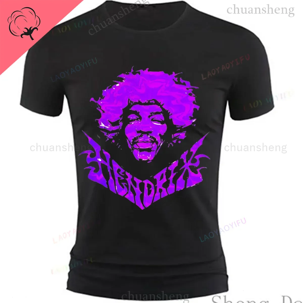 Креативная футболка, новый стиль, классическая футболка Playeras Jimmy Hendrix, повседневная свободная винтажная одежда со звездами, Camisetas, унисекс, с коротким рукавом