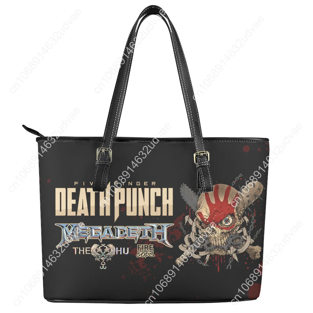 Фото Пять пальцев Death Punch Band, сумка на заказ, женская и мужская персонализированная большая сумка, сумка на плечо, деловой кожаный кошелек, дорожная сумка, подарок №2
