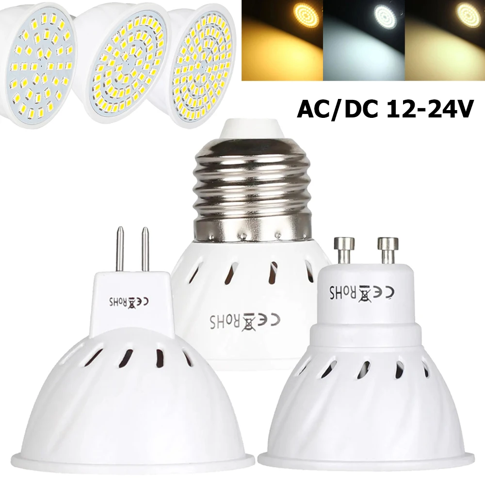 Светодиодные лампы прожекторов 6W 8W 2835SMD AC/DC10-30V прохладные/теплые/нейтральные белые заменять галогенные лампы энергосберегающие для гостиной