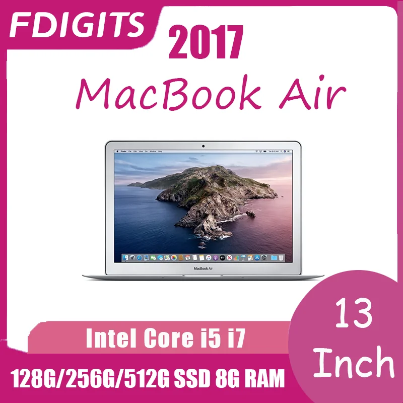 2017 MacBook Air Чип Intel i5 i7 13-дюймовый 128G/256G/512G/1T SSD 8G RAM WiFi Ноутбуки.