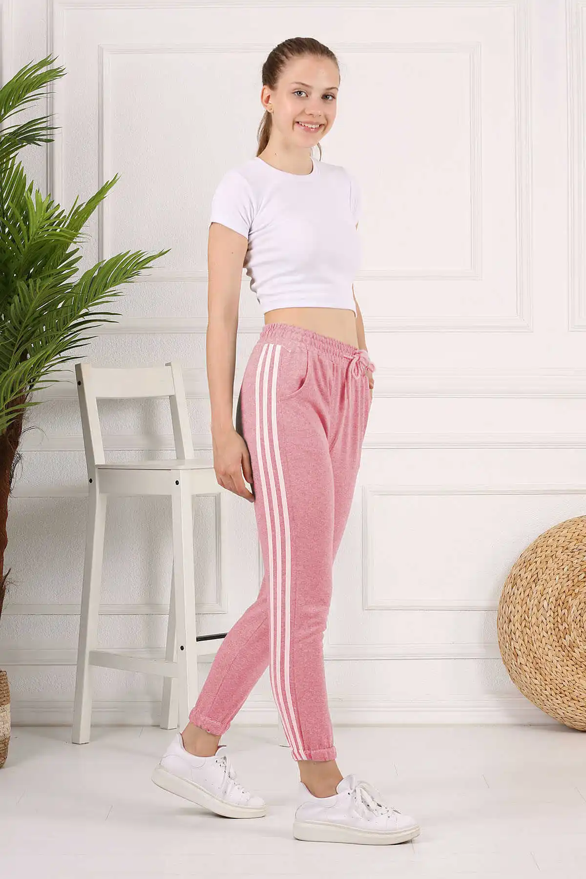 Фото Спортивные штаны в полоску E-Pink №3