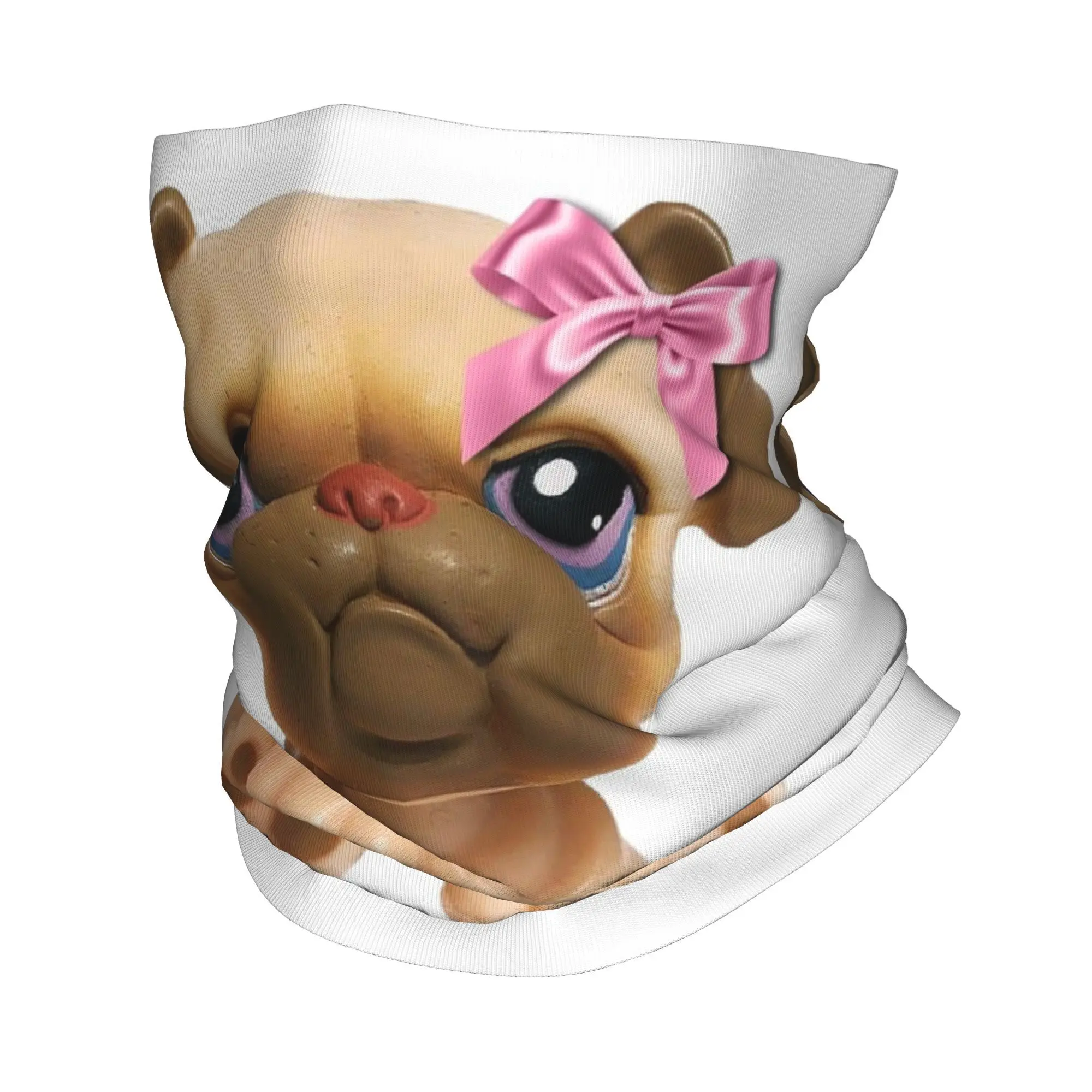Фото Кокетка Littlest Pet Shop LPS Bulldog 451, бандана, гетры с принтом, маска, шарф, многофункциональная Балаклава для верховой езды №3