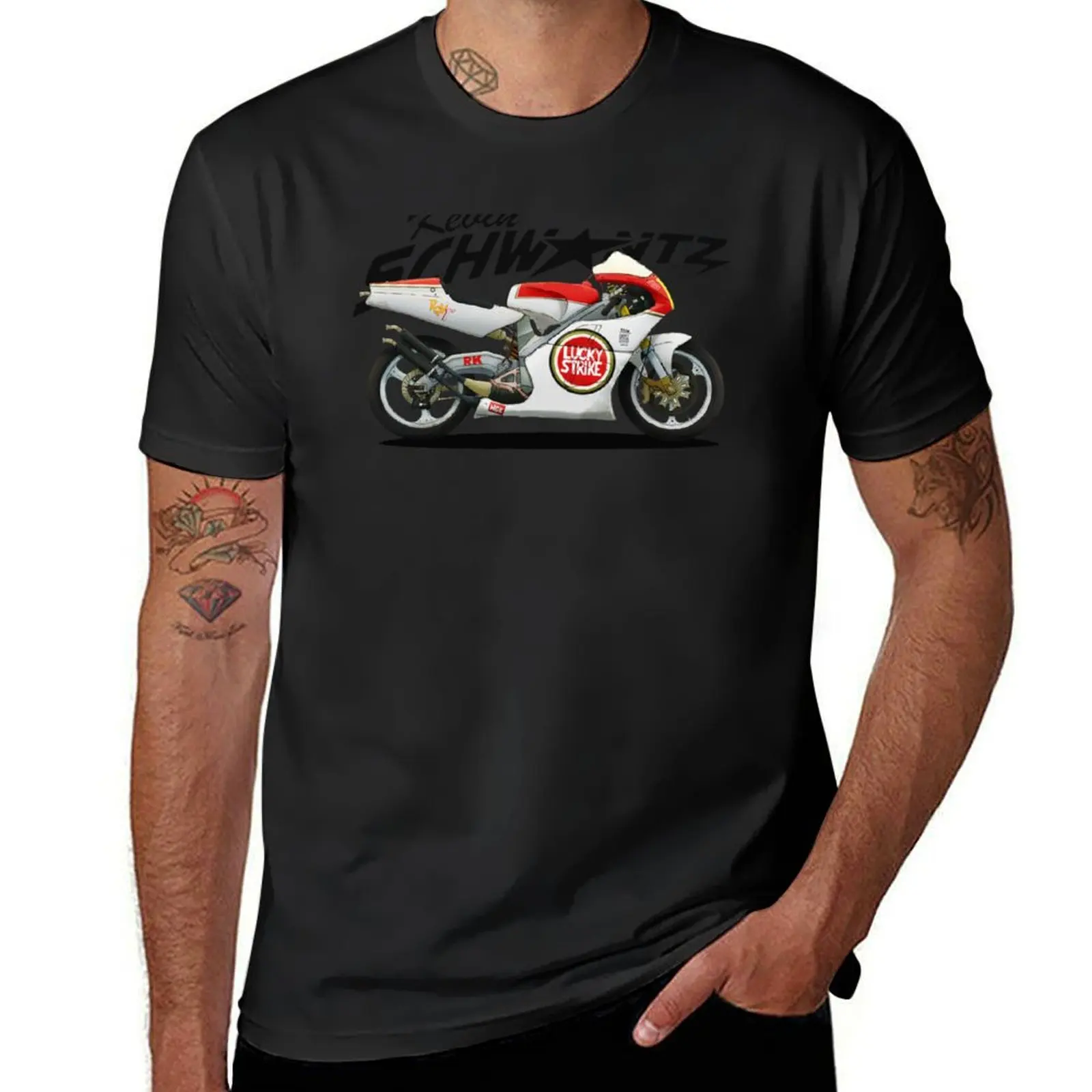 Футболка Kevin Schwantz 34, винтажная одежда, мужские однотонные футболки Louboutins