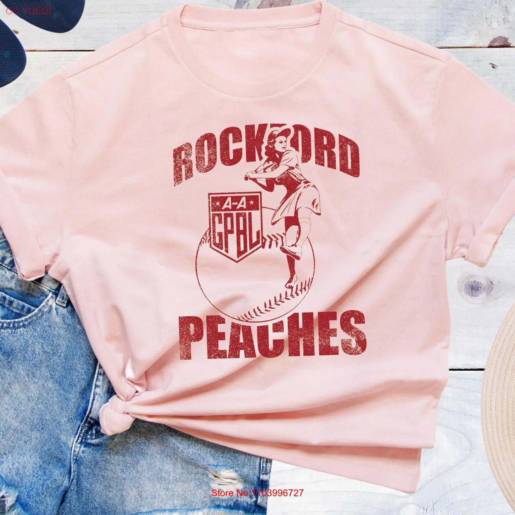 A League of their own Rockford Peaches baseball T Shirt Bella Canvas long or short sleeves