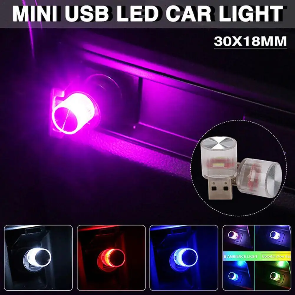 Автомобильные светодиодные мини-USB-лампы для окружающей среды