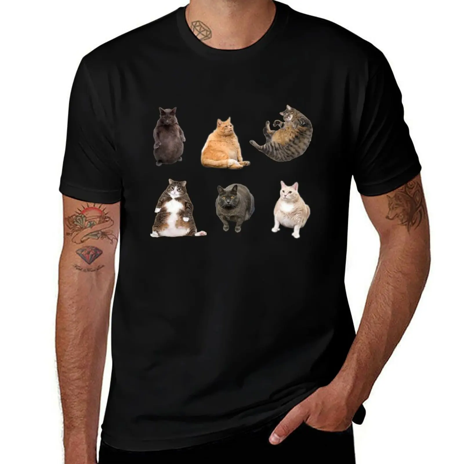 Футболка Fat Cat Pack, необходимая футболка для спортивных фанатов, мужские футболки с рисунком в стиле хип-хоп
