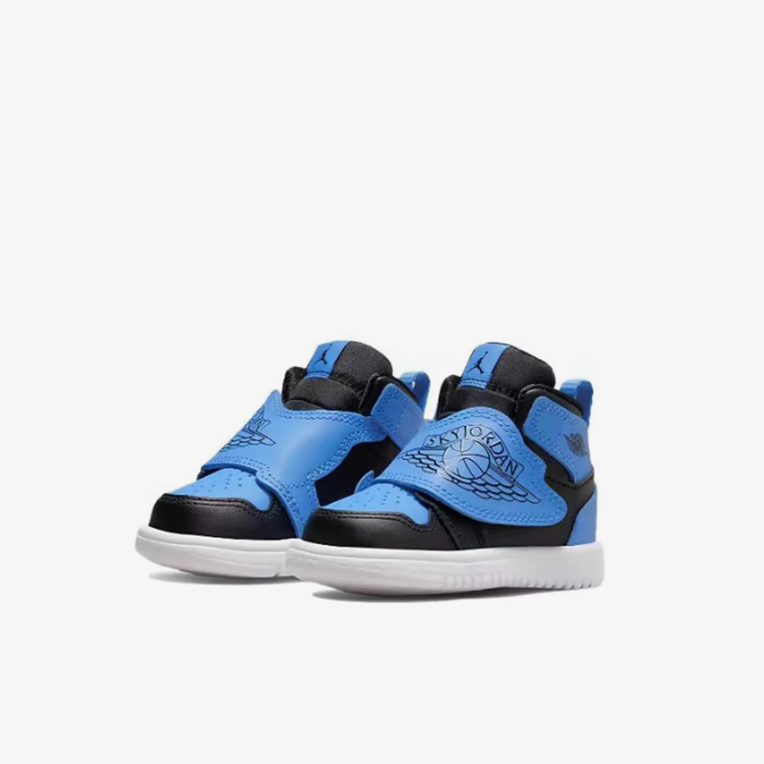 Оригинальные прочные баскетбольные кроссовки Nike JORDAN для младенцев и малышей на липучке BQ7196-041 Кроссовки