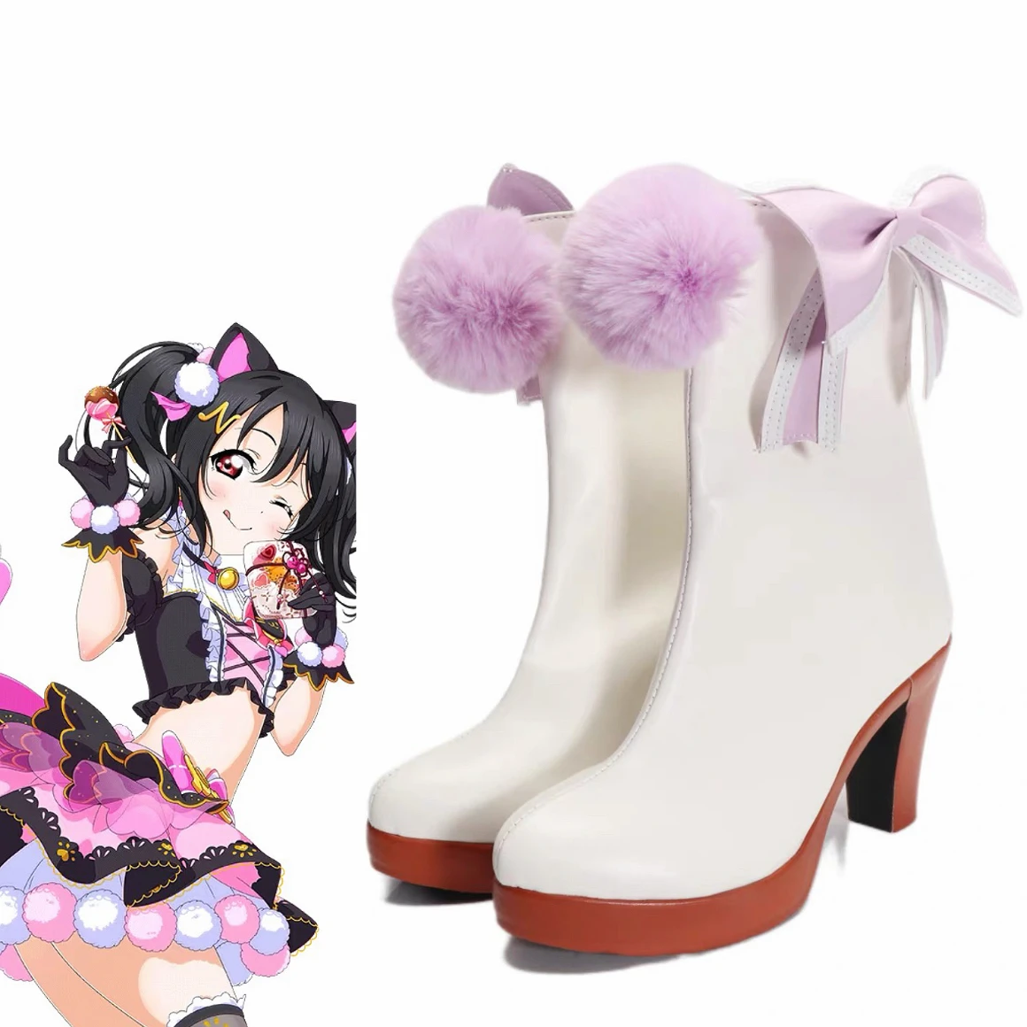 Аниме LoveLive Cat Twin Tail Arcade Nico Yazawa Обувь для косплея Yazawa Nico Сапоги