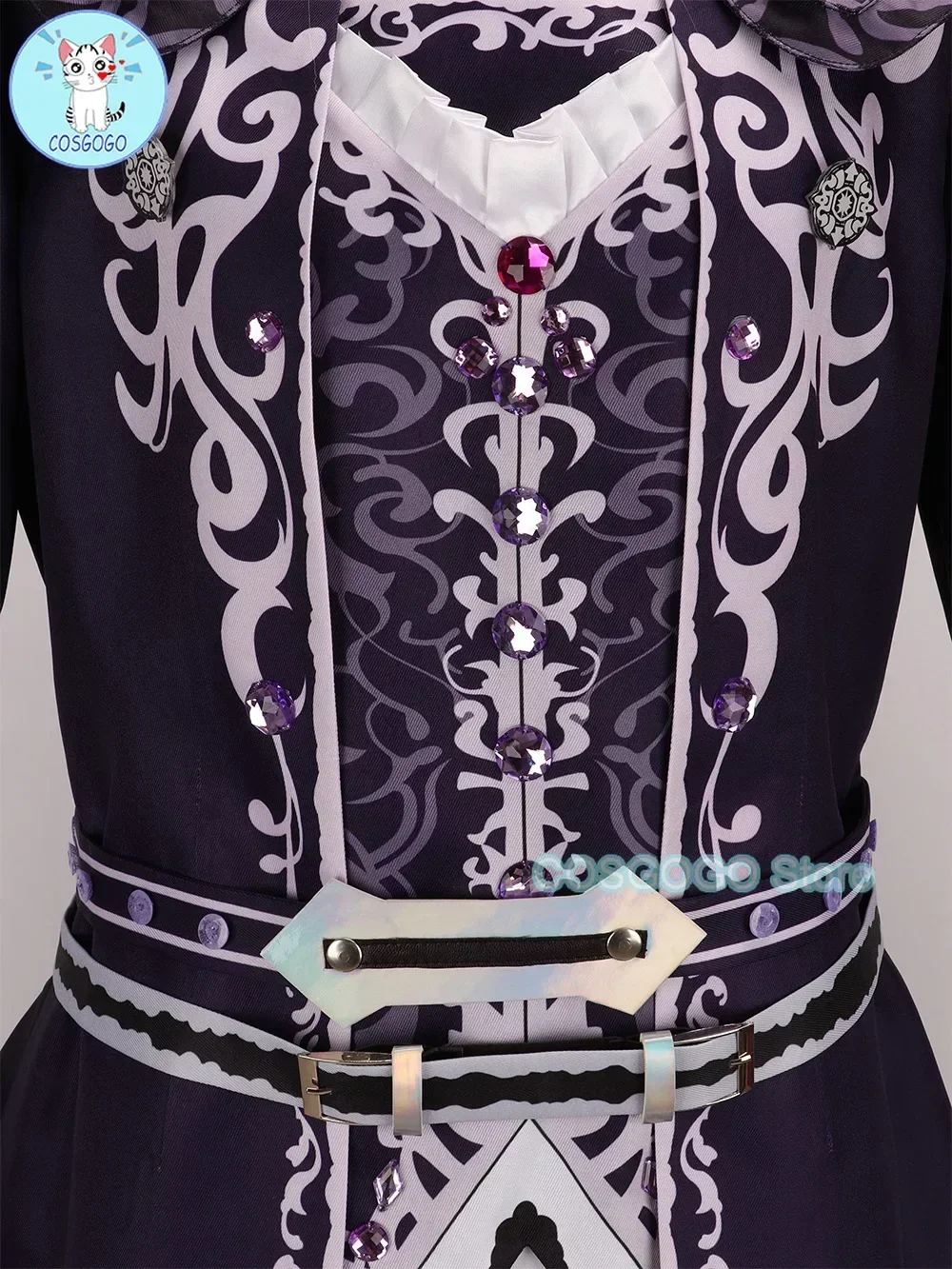 Фото COSGOGO [индивидуальный] игра IDOLiSH7 TRIGGER Tsunashi Ryunosuke косплей костюм наряд на Хэллоуин для женщин и мужчин черный, белый цвет дуэль костюм №5