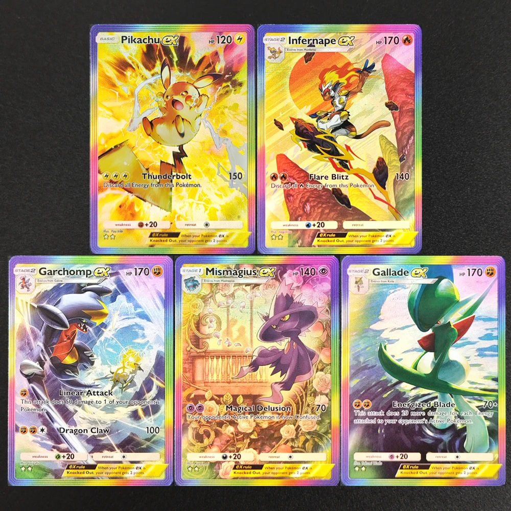 Фото Карманная карта Self Made BKM TCG Gengar Snorlax Mewtwo Dragonite Celebi Giratina Infernape Solgaleo, игровая коллекция, игрушка-флеш-карта №5
