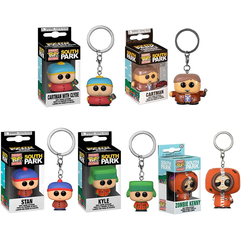 Новое поступление Funko POP Pocket Keychains аниме Southern Parks брелки Kenny Stan Cartman KYLE виниловые фигурки игрушки подарки